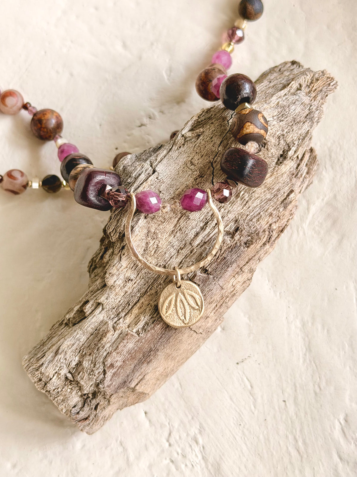 Ruby Boho Beaded Necklace
