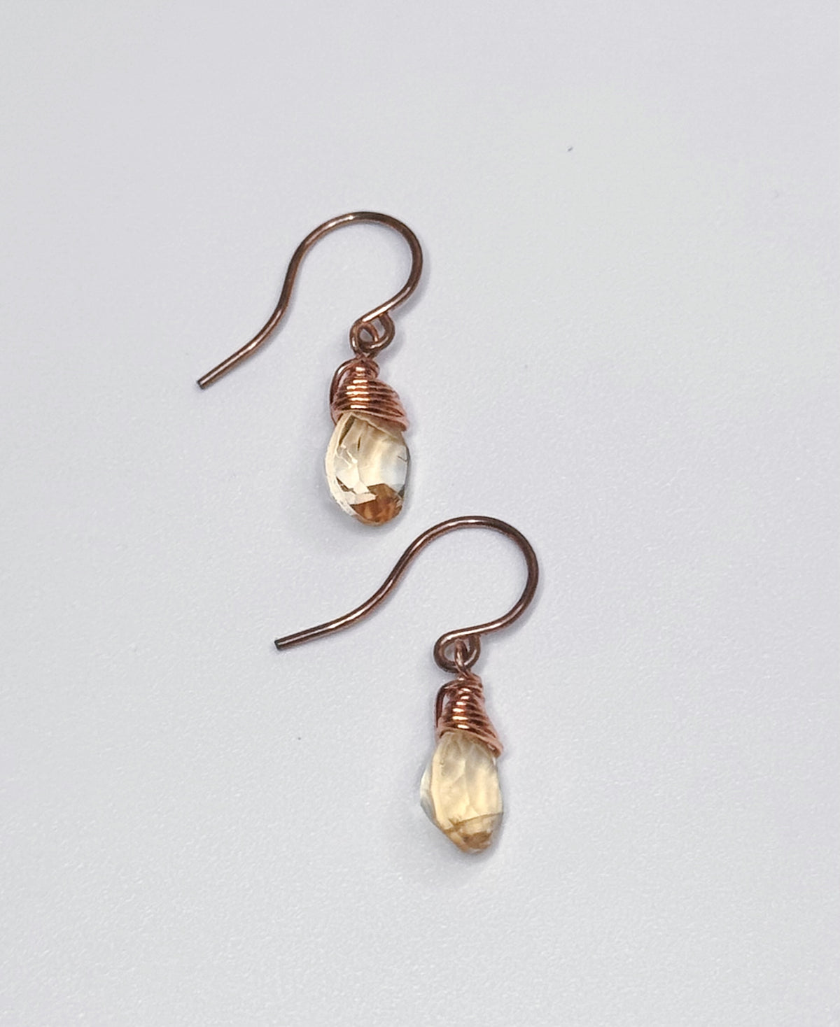 Citrine Copper Earrings