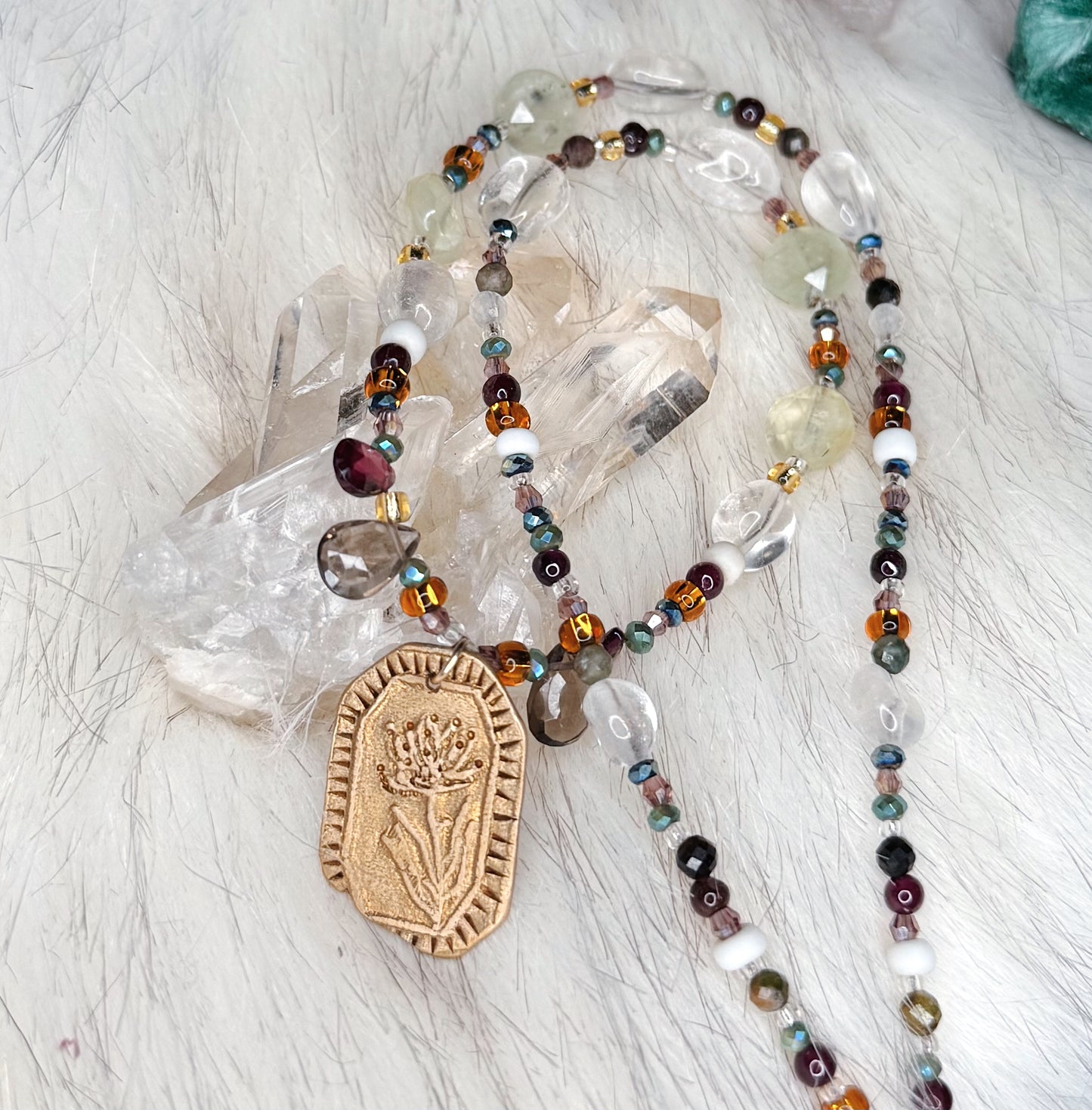 Pincushion Protea Pendant: Vintage Inspired