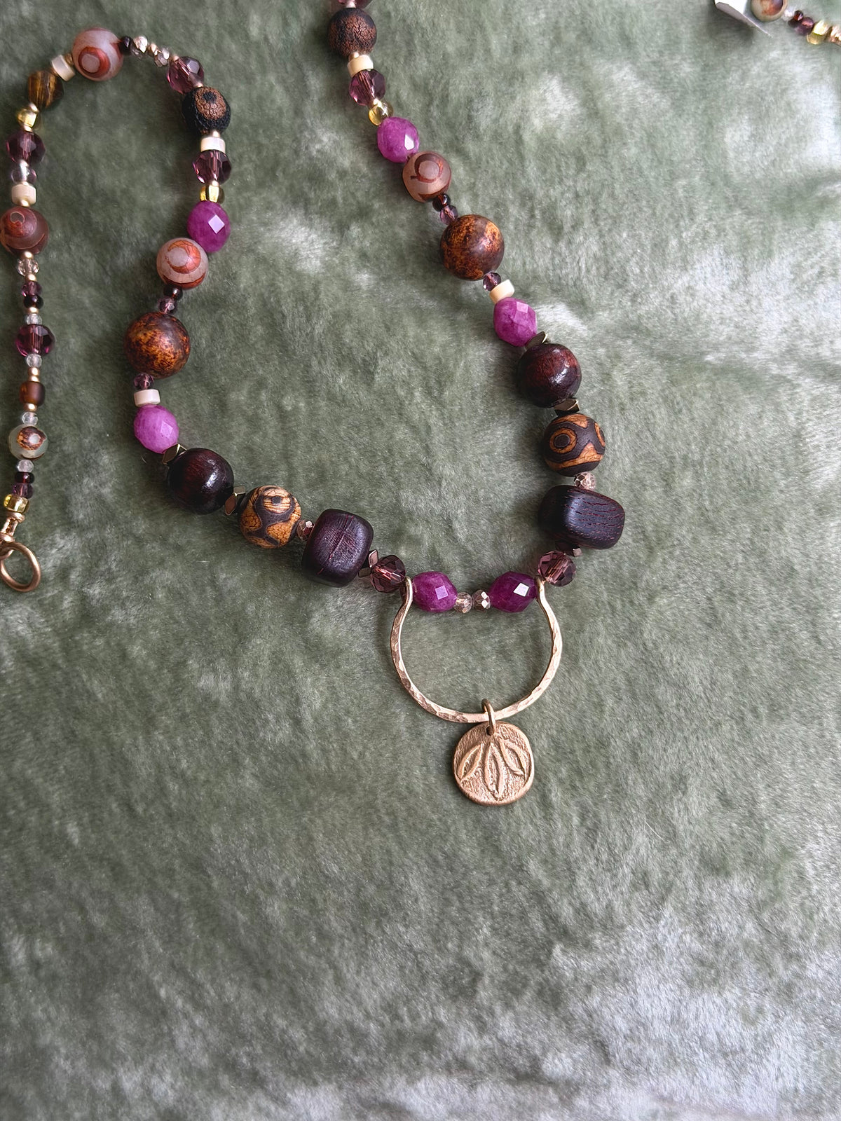 Ruby Boho Beaded Necklace
