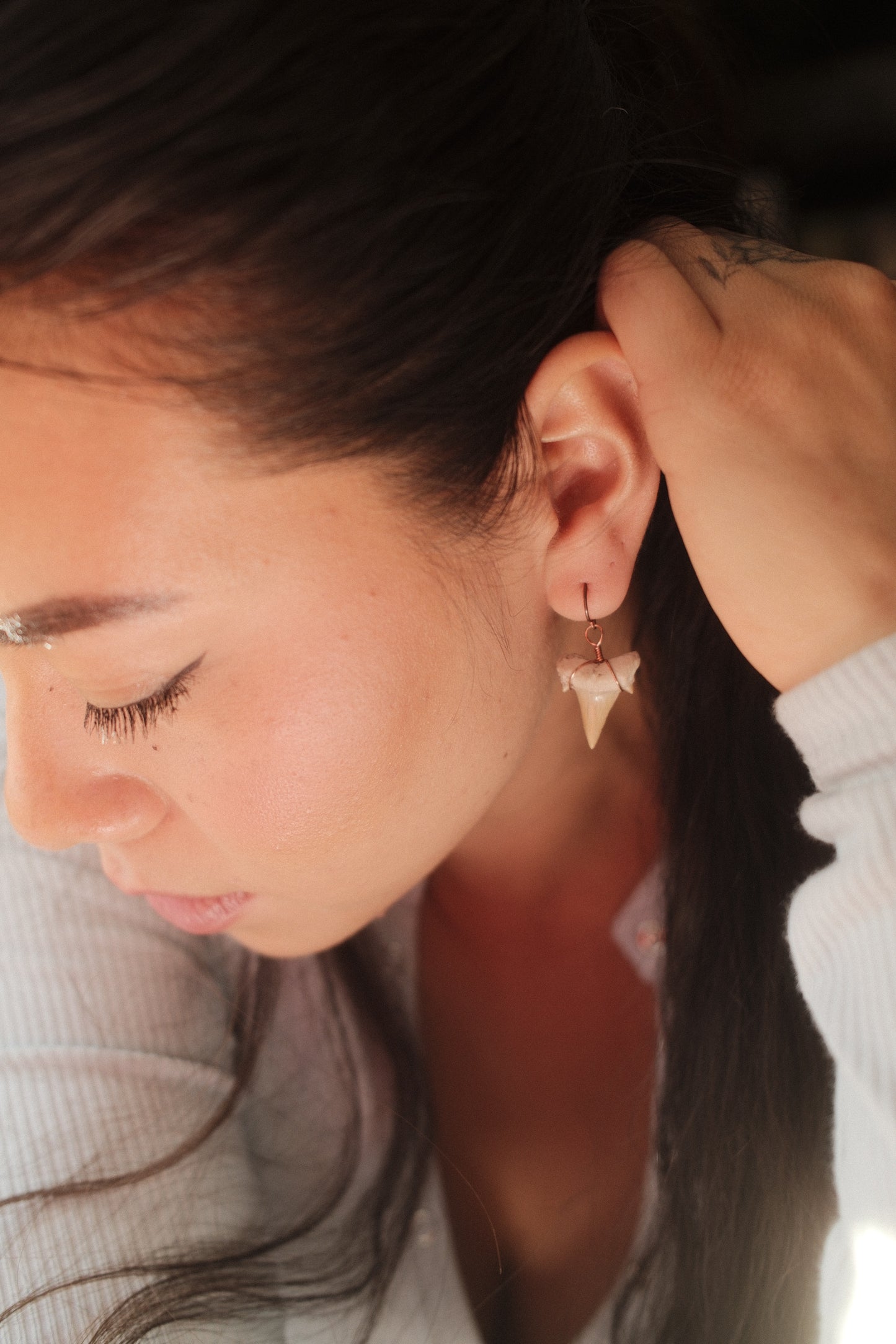 Single Shark Tooth Earring
