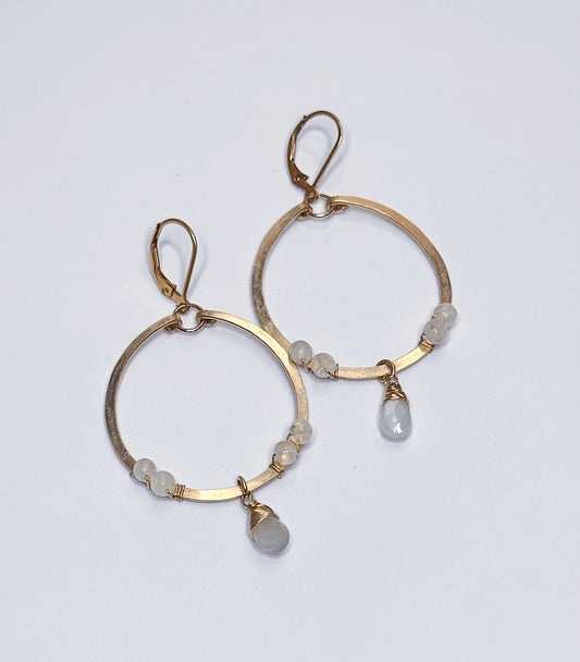 Moonstone Hoops