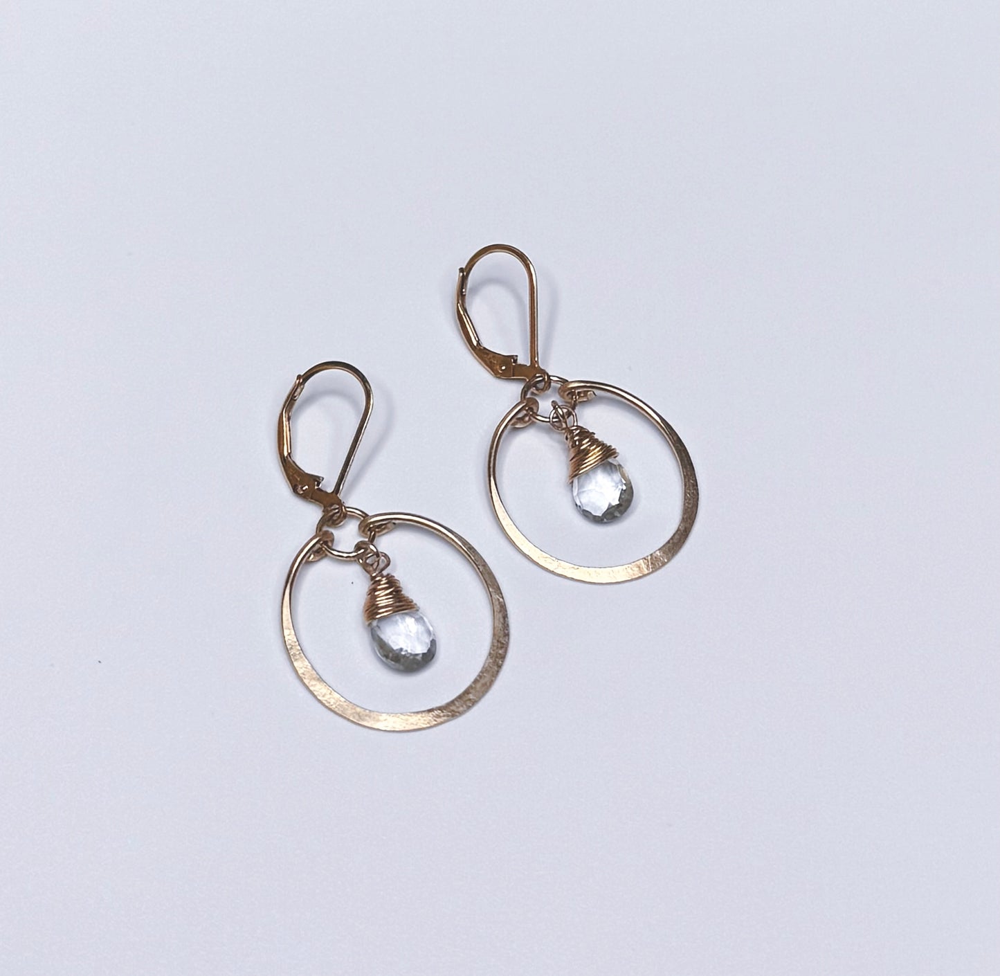 Aquamarine Mini Hoops