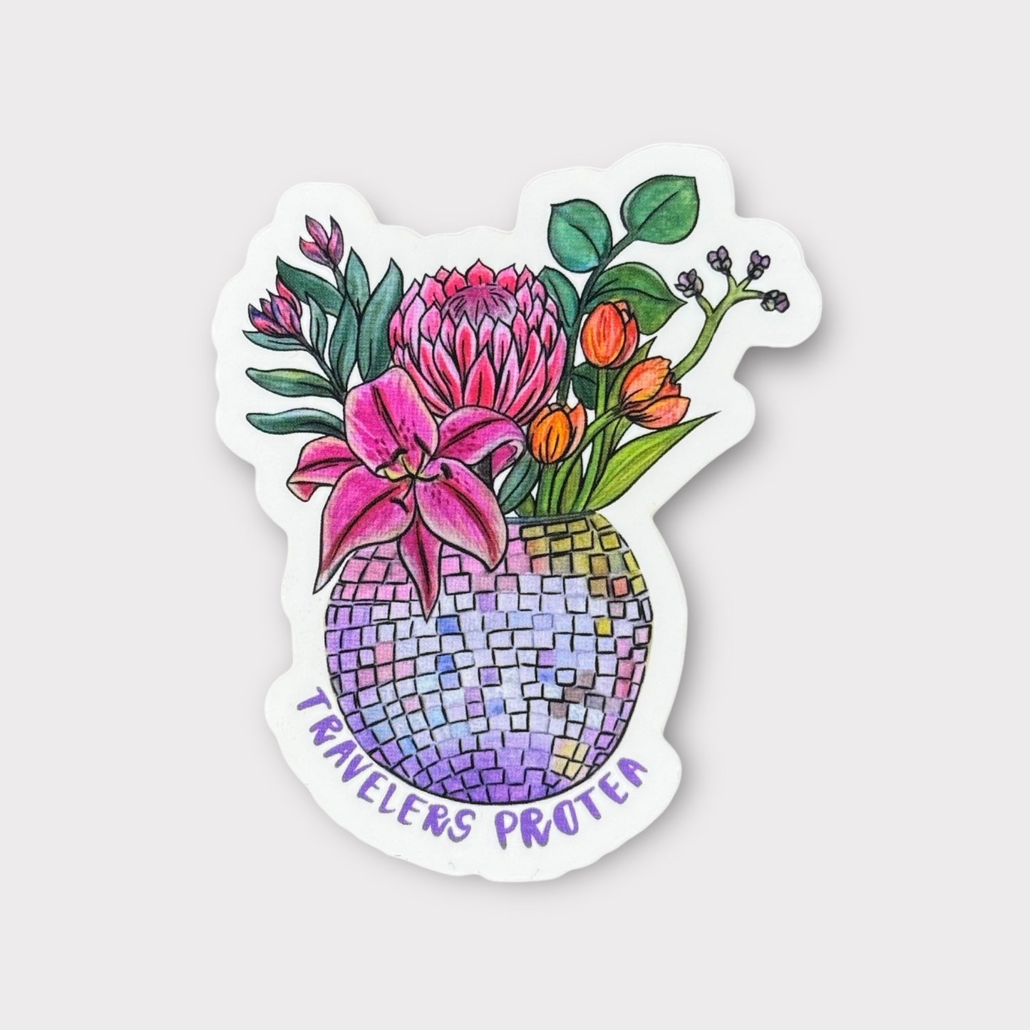 Travelers Disco Planter Sticker